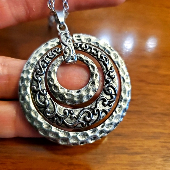 Jewelry - Brutalist Silver-tone Statement Necklace